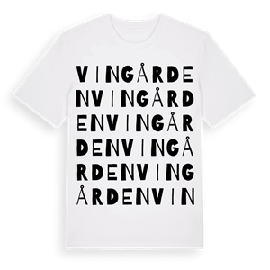 Vingården ordlek t-shirt – ekologisk bomull t-shirt från Pinshirt