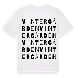Vintergården ordlek t-shirt – ekologisk bomull t-shirt från Pinshirt
