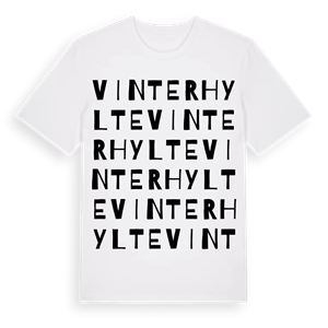 Vinterhylte ordlek t-shirt – ekologisk bomull t-shirt från Pinshirt