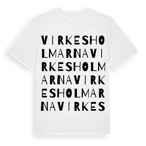 Virkesholmarna ordlek t-shirt – ekologisk bomull t-shirt från Pinshirt