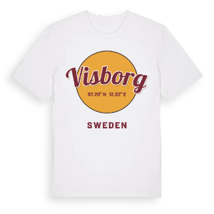 Visborg cirkel t-shirt – ekologisk bomull t-shirt från Pinshirt