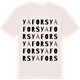 Vintage White t-shirt med Yafors ordlek t-shirt