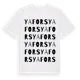 White t-shirt med Yafors ordlek t-shirt