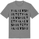 Mid Heather Gray t-shirt med Yakalvshultet ordlek t-shirt