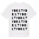 White t-shirt med Ydrilt ordlek t-shirt
