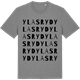 Mid Heather Gray t-shirt med Ylasryd ordlek t-shirt