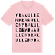 Pink Cotton t-shirt med Yrakullen ordlek t-shirt