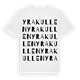 White t-shirt med Yrakullen ordlek t-shirt