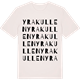 Vintage White t-shirt med Yrakullen ordlek t-shirt