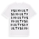 White t-shirt med Ysbyhult ordlek t-shirt