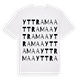 White t-shirt med Yttra Maa ordlek t-shirt