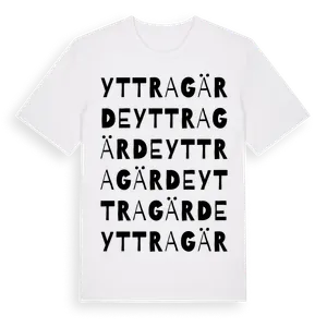 Yttragärde ordlek t-shirt – ekologisk bomull t-shirt från Pinshirt