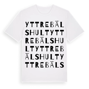 Yttre Bälshult ordlek t-shirt – ekologisk bomull t-shirt från Pinshirt