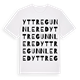 White t-shirt med Yttre Gunnlered ordlek t-shirt