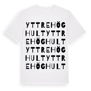 Yttre Höghult ordlek t-shirt – ekologisk bomull t-shirt från Pinshirt
