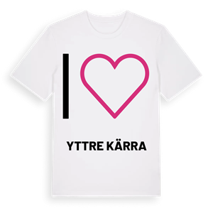 Jag älskar Yttre Kärra t-shirt stort tryck – ekologisk bomull t-shirt från Pinshirt