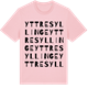 Pink Cotton t-shirt med Yttre Syllinge ordlek t-shirt