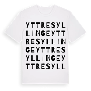 Yttre Syllinge ordlek t-shirt – ekologisk bomull t-shirt från Pinshirt