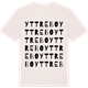 Vintage White t-shirt med Yttrebo ordlek t-shirt