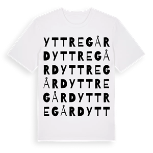 Yttregård ordlek t-shirt – ekologisk bomull t-shirt från Pinshirt