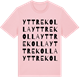 Pink Cotton t-shirt med Yttrekolla ordlek t-shirt