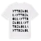 White t-shirt med Yttrekolla ordlek t-shirt