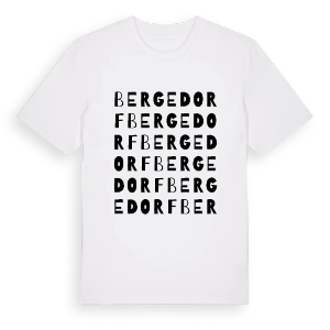 Bergedorf ordlek t-shirt – ekologisk bomull t-shirt från Pinshirt
