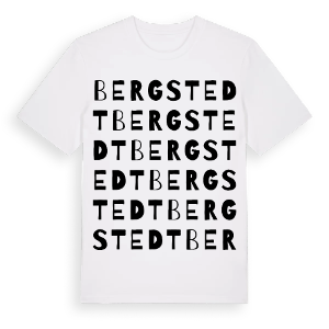 Bergstedt ordlek t-shirt – ekologisk bomull t-shirt från Pinshirt