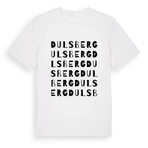 Dulsberg ordlek t-shirt – ekologisk bomull t-shirt från Pinshirt