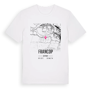 Francop karta t-shirt – ekologisk bomull t-shirt från Pinshirt