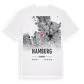 Hamburg karta t-shirt