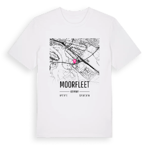 Moorfleet karta t-shirt – ekologisk bomull t-shirt från Pinshirt