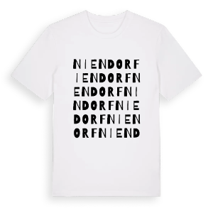Niendorf ordlek t-shirt – ekologisk bomull t-shirt från Pinshirt