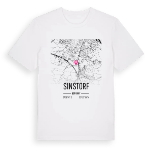 Sinstorf karta t-shirt – ekologisk bomull t-shirt från Pinshirt