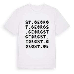 St. Georg ordlek t-shirt – ekologisk bomull t-shirt från Pinshirt