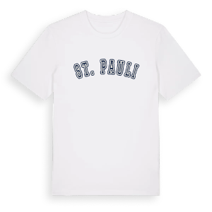 St. Pauli college t-shirt – ekologisk bomull t-shirt från Pinshirt