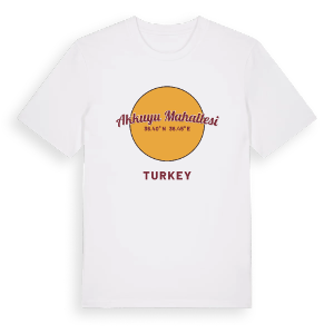 Akkuyu Mahallesi cirkel t-shirt – ekologisk bomull t-shirt från Pinshirt