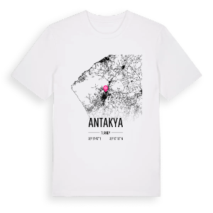 Antakya karta t-shirt – ekologisk bomull t-shirt från Pinshirt