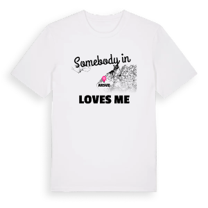 Någon i Arsuz älskar mig t-shirt – ekologisk bomull t-shirt från Pinshirt