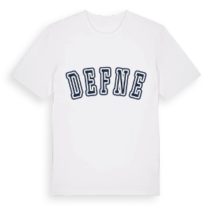 Defne college t-shirt – ekologisk bomull t-shirt från Pinshirt