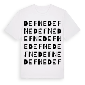 Defne ordlek t-shirt – ekologisk bomull t-shirt från Pinshirt