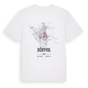 Dörtyol karta t-shirt – ekologisk bomull t-shirt från Pinshirt