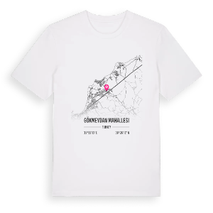 Gökmeydan Mahallesi karta t-shirt – ekologisk bomull t-shirt från Pinshirt