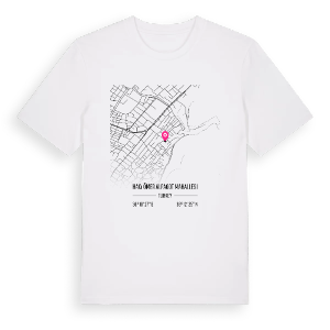 Hacı Ömer Alpagot Mahallesi karta t-shirt – ekologisk bomull t-shirt från Pinshirt