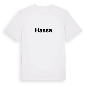 Hassa fetstil t-shirt – ekologisk bomull t-shirt från Pinshirt