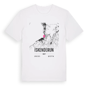 İskenderun karta t-shirt – ekologisk bomull t-shirt från Pinshirt