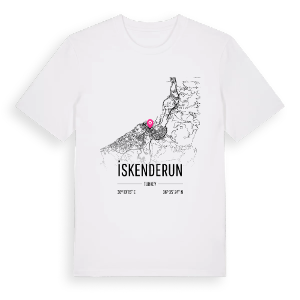 İskenderun karta t-shirt – ekologisk bomull t-shirt från Pinshirt
