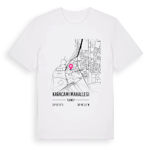Karacami Mahallesi karta t-shirt – ekologisk bomull t-shirt från Pinshirt