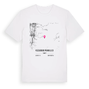 Kozludere Mahallesi karta t-shirt – ekologisk bomull t-shirt från Pinshirt