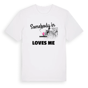 Någon i Samandağ älskar mig t-shirt – ekologisk bomull t-shirt från Pinshirt